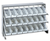 Thumbnail image #1 for Quantum Sloped Bench-Style Pick Rack with 3 Shelves and 24 Clear Bins