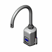 ChekPoint Electronic Sensor Touchless Deck Mount Faucet with 5-11/16 Inch Swivel/Rigid Gooseneck, 1.5 GPM, Chrome Plated Brass