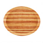 Thumbnail image #1 for Cambro Camtray® 2700303 Oval Fiberglass Serving Tray, 22 x 26-7/8 Inch, Light Butcher Block Case of 6