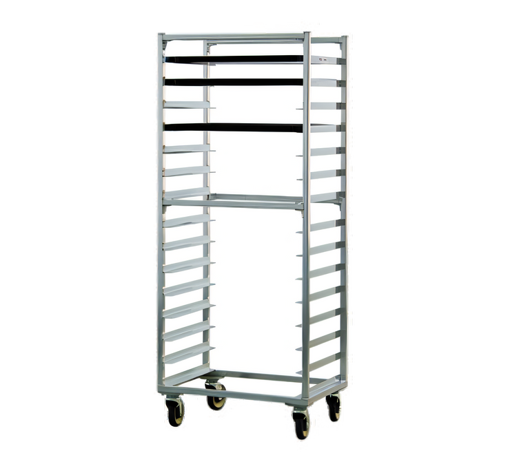 Product image #1 for New Age Mobile Full-Height Side-Loading Aluminum Bun Pan Rack for 15 Full-Size Pans