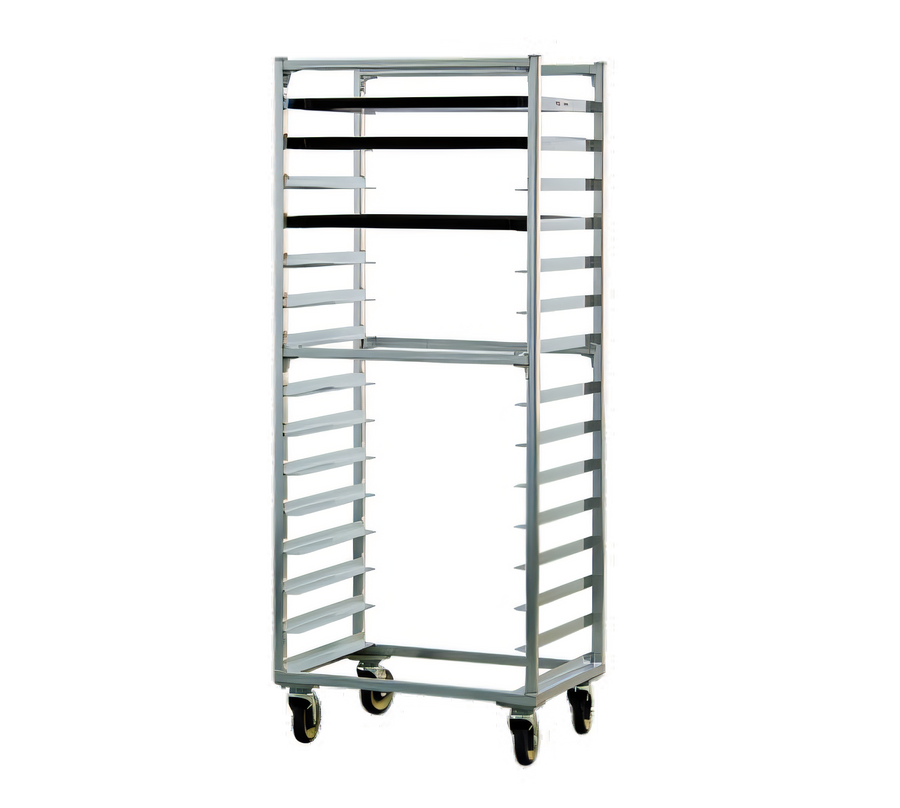 Product image #1 for New Age Mobile Full-Height Side-Loading Aluminum Bun Pan Rack for 15 Full-Size Pans
