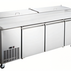 Thumbnail image #1 for Hurakan by Equip.me 92-Inch 3-Door Pizza Prep Table with Electronic Control