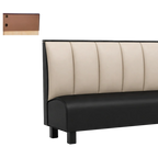 Thumbnail image #1 for ATSMFG ATS AT&S-ASWB-K36-6CH GR8 Kevin Wall Booth, 36" high, 6-channel back, removable sinuous spring seat with connecting links, upholstered, heavy