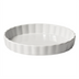 Thumbnail image #1 for Winco Round Fluted Porcelain Quiche Baking Dish, 18 oz, 7-1/2 Inch Dia x 1-1/4 Inch H