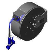 T&S Brass Enclosed Epoxy-Coated Retractable Hose Reel System with 3/8