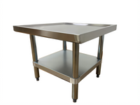 Sapphire 24-Inch x 24-Inch Machine Stand with Stainless Steel Top and Adjustable Galvanized Undershelf