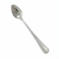 Winco Deluxe Pearl 7-1/8 Inch 18/8 Stainless Steel Extra Heavy Weight Mirror Finish Iced Tea Spoon