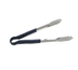 Thumbnail image #1 for 10-Inch Heavy-Duty Stainless Steel Scalloped Edge Utility Tongs with Blue Poly-Coated Handle