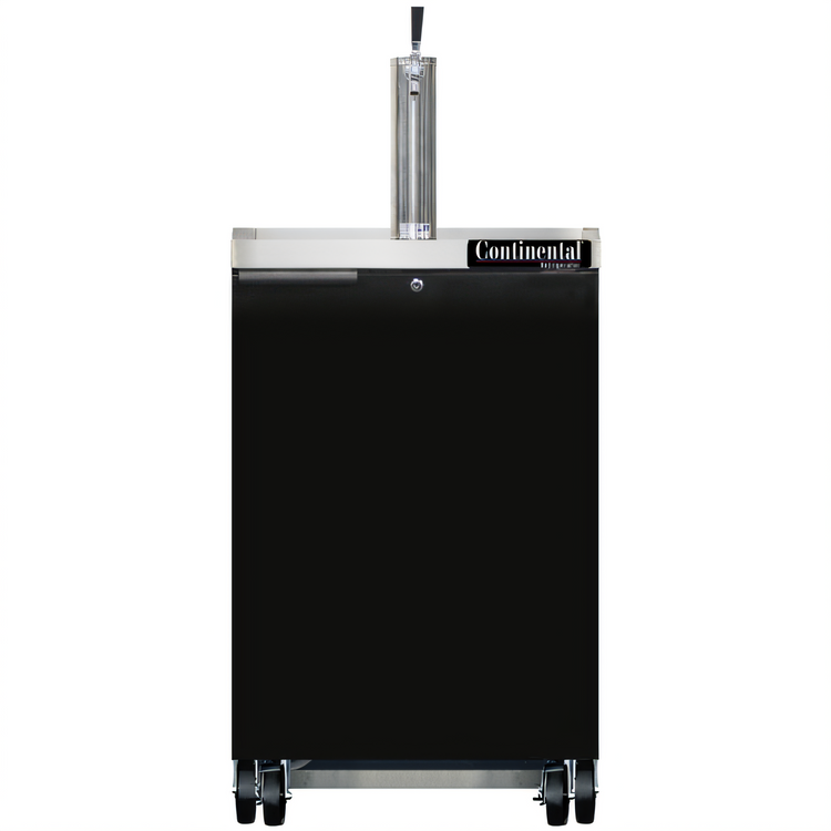 Product image #1 for Continental Refrigerator 24-Inch Flat-Top Keg Cooler, 8.0 Cu. Ft., 1 Column, Black Enamel, R-290