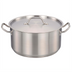Thumbnail image #1 for Omcan 20 Qt Stainless Steel Brazier Pan with Cover