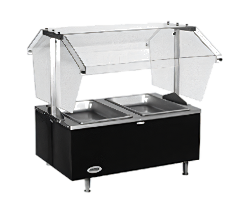 Product image #1 for Eagle Service Mate Deluxe Countertop Buffet Hot Food Table, 4 Wells, 208V Three-Phase, Double-Sided Sneeze Guard