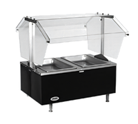 Eagle Service Mate Deluxe Countertop Buffet Hot Food Table, 4 Wells, 208V Three-Phase, Double-Sided Sneeze Guard