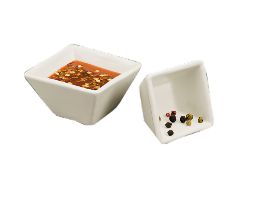 Product image #1 for American Metalcraft Prestige 1-1/2 oz Square Porcelain Sauce Cup