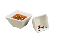 American Metalcraft Prestige 1-1/2 oz Square Porcelain Sauce Cup