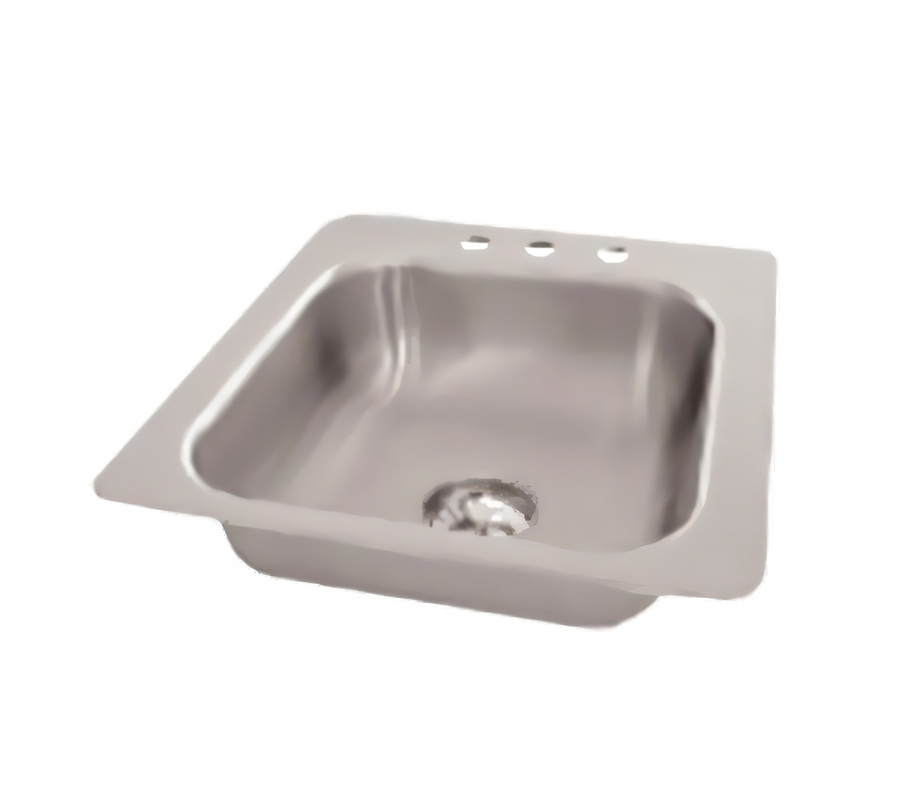 Product image #1 for Advance Tabco Smart Series 1-Compartment Self-Rim Drop-In Sink, 16 x 14 x 7-1/2-Inch Bowl, 304 Stainless Steel