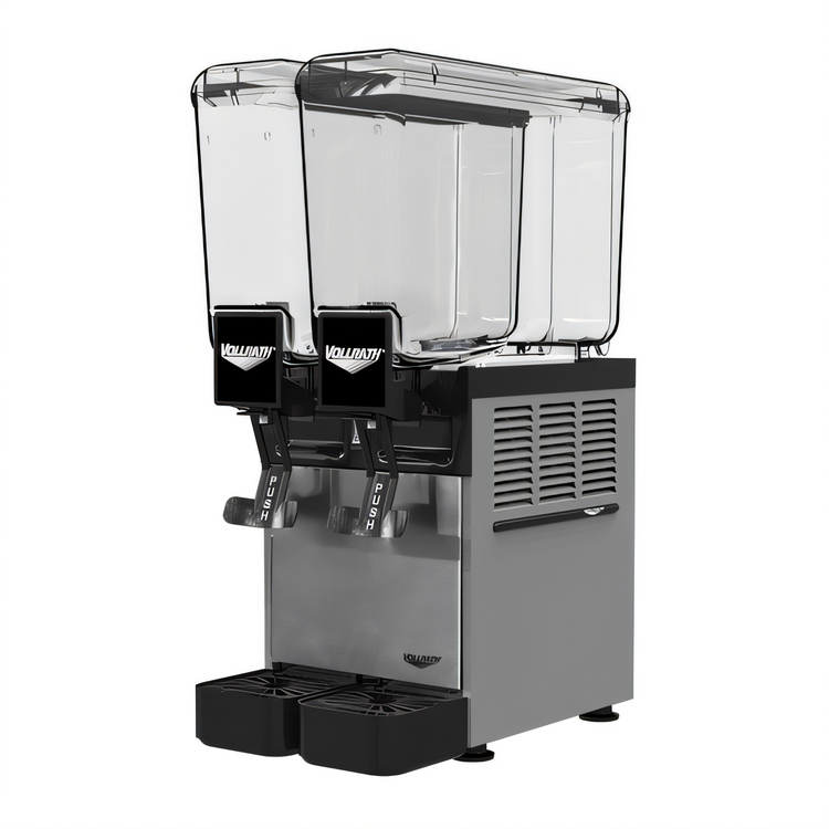 Product image #1 for Vollrath Countertop Pre-Mix Refrigerated Beverage Dispenser, 2 Agitator Bowls, 2.11 Gallons Each