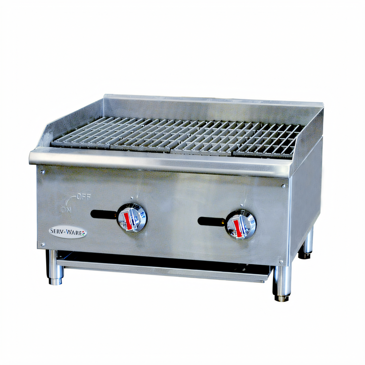 Product image #1 for Serv-Ware 24-Inch Natural Gas Radiant Charbroiler with 2 x 30,000 BTU Burners