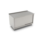 Thumbnail image #1 for John Boos 4CS6R1.5-2484 84" x 24" Enclosed Stainless Steel Work Table, Sliding-Door Cabinet Base, 16-Gauge 300-Series Top