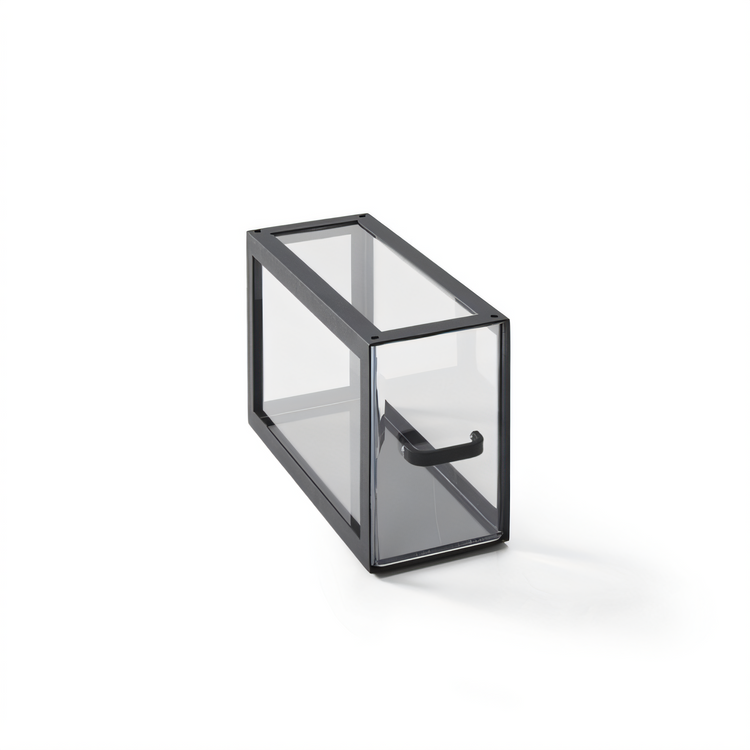 Product image #1 for American Metalcraft Black Twilight Quarter-Size Modular Countertop Display Case with Clear Acrylic Drawers