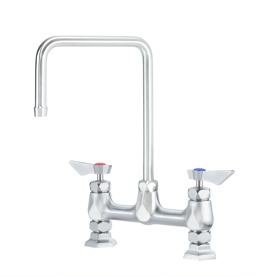Product image #1 for Krowne Diamond Series 8 Inch Center Raised Deck Mount Manual Faucet with 8-1/2 Inch Double Bend Spout