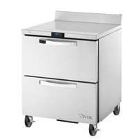 True SPEC Series 27-Inch Wide 2-Drawer Worktop Refrigerator, Rear-Mounted Self-Contained Refrigeration