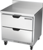 Thumbnail image #1 for Beverage-Air 32-Inch Worktop Refrigerator with 2 Drawers and Foamed-In-Place Backsplash