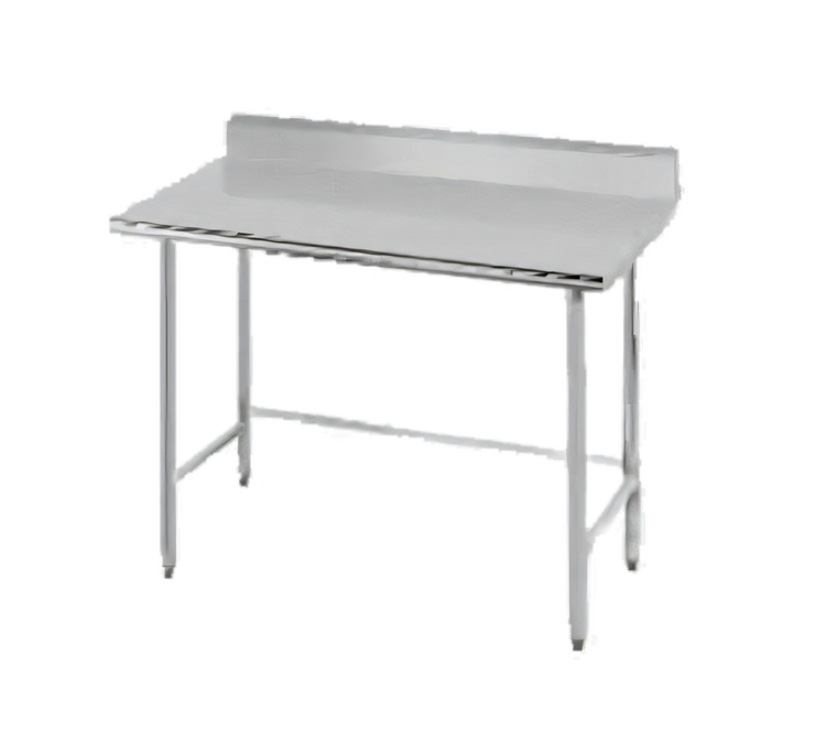 Product image #1 for Advance Tabco 48 Inch x 30 Inch 16 Gauge 304 Stainless Steel Work Table with 5 Inch Backsplash and Open Base