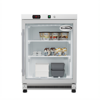 KoolMore 24-Inch Countertop Display Freezer with Stainless Steel and Glass Door, 4.6 Cu. Ft., White