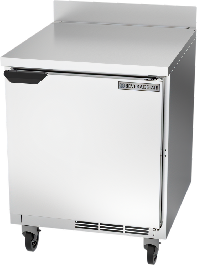 Product image #1 for Beverage-Air WTR27AHC One-Section 27-Inch Worktop Refrigerator, 6.13 Cu. Ft., Solid Door