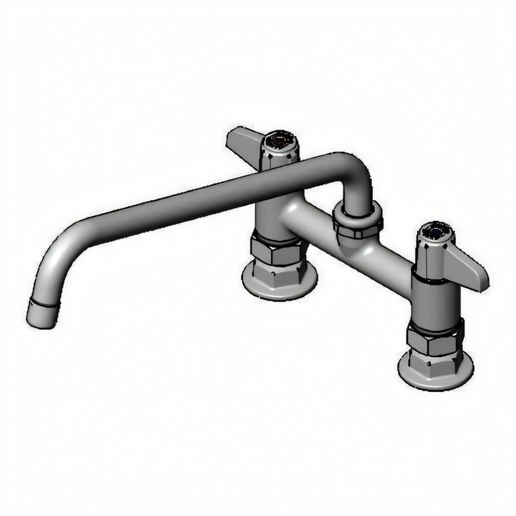 Product image #1 for equip 6-Inch Center Deck-Mount Manual Faucet with 10-Inch Swing Nozzle