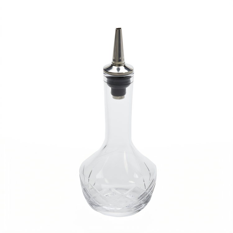 Product image #1 for American Metalcraft 4 oz Hand-Cut Bitters Bottle with Stainless Steel/Silicone Dasher