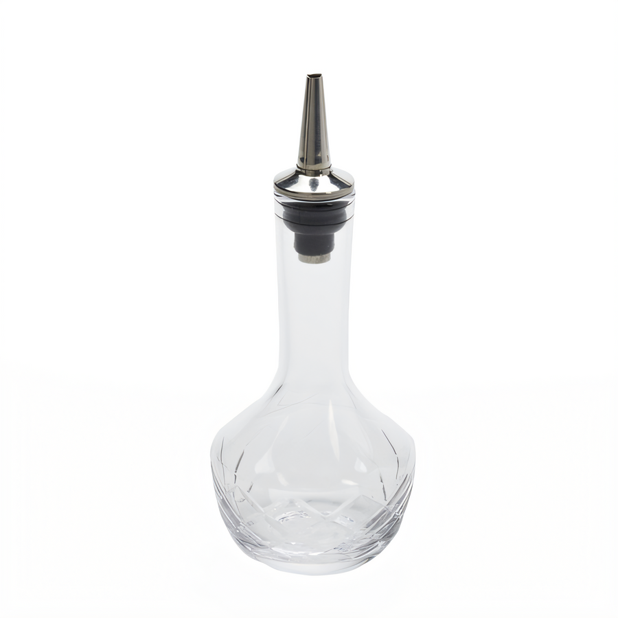 Product image #1 for American Metalcraft 4 oz Hand-Cut Bitters Bottle with Stainless Steel/Silicone Dasher