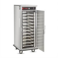 Mobile Slim-Line Heated Holding Cabinet with 11 Tray Slide Pairs and 11 Pan Capacity