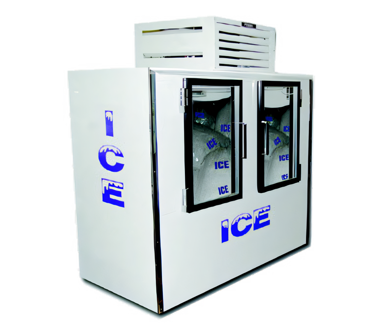 Product image #1 for Fogel Indoor Bagged Ice Merchandiser with 2 Glass Hinged Doors, 300-Bag Capacity, 96-Inch Wide