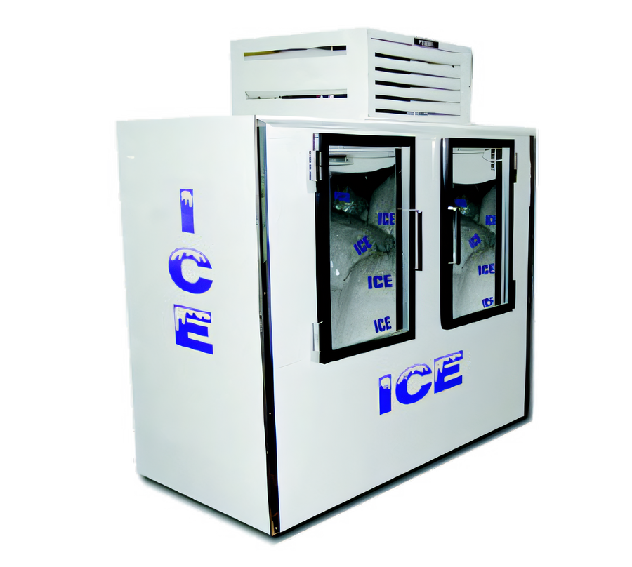Product image #1 for Fogel Indoor Bagged Ice Merchandiser with 2 Glass Hinged Doors, 300-Bag Capacity, 96-Inch Wide