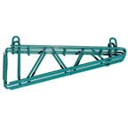 Thumbnail image #1 for Serv-Ware GRDWMB14-CWP Wire Shelving Double Wall Bracket, 14" Deep, Green Epoxy Coated