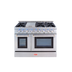 Thumbnail image #1 for Omcan USA CE-CN-4808U 48-Inch Natural Gas Residential Range with 6 Sealed Burners, Griddle, Standard Oven and Convection Oven