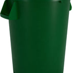 Thumbnail image #1 for CFS Brands Bronco 84103209 32-Gallon Round Stackable Waste Container, Green Polyethylene Case of 4