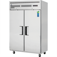Everest Refrigeration ESF2 Two-Section Reach-In Freezer, 48 Cu. Ft., Self-Contained Top-Mounted Refrigeration, Solid Locking Doors