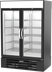 Thumbnail image #1 for Beverage-Air MarketMax Two-Section Pass-Thru Reach-In Refrigerated Merchandiser with Double-Pane Glass Front Doors and Solid Rear Doors, 48.05 Cu. Ft.