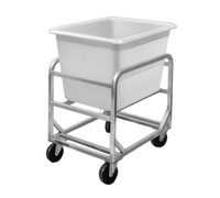 Channel Manufacturing 6 Bushel Bulk Poly Cart with Stainless Steel Frame and 5-Inch Swivel Casters