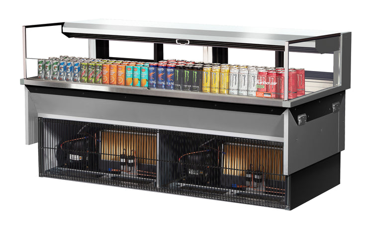 Product image #1 for Turbo Air 72-Inch Drop-In Horizontal Open Refrigerated Display Case, Low Profile, Deck Only, 9.7 Cu. Ft.