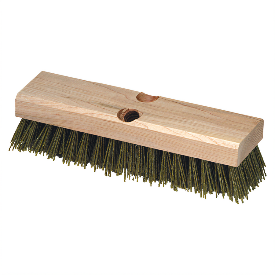 Product image #1 for Flo-Pac 10 Inch Hardwood Block Baseboard Scrub Brush, Black Nylon Bristles, Without Handle