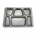 Thumbnail image #1 for Winco SMT-2 Rectangular Stainless Steel 6-Compartment Mess Tray, 15-1/2 x 11-1/2 Inch, Mirror Finish