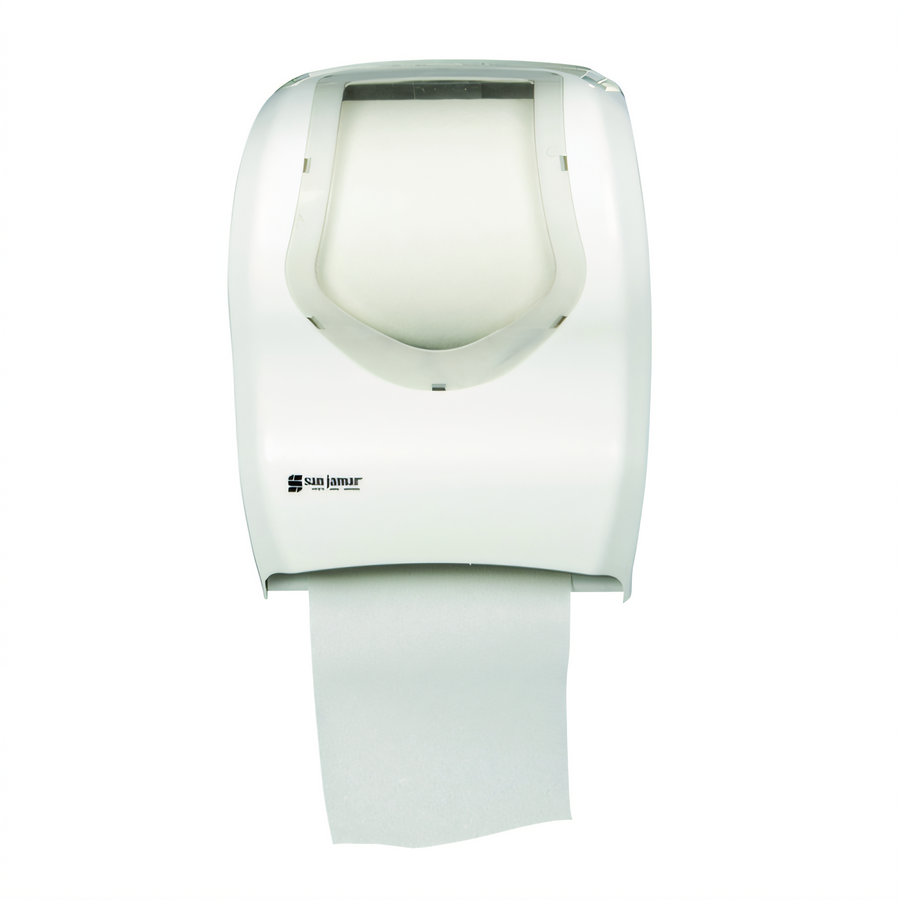 Product image #1 for Tear-n-Dry Summit White/Clear Touch-Free Wall-Mounted Electronic Roll Paper Towel Dispenser