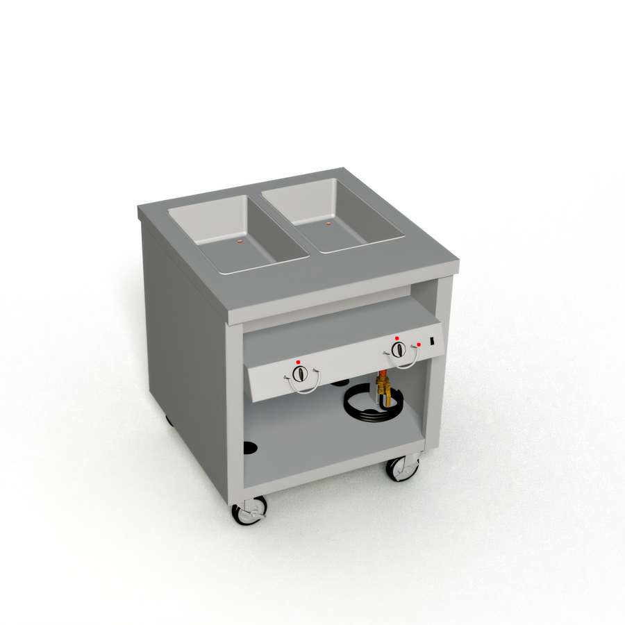 Product image #1 for Thurmaduke TEHF-32PG 32-Inch Mobile Electric Hot Food Unit with 2 Wells