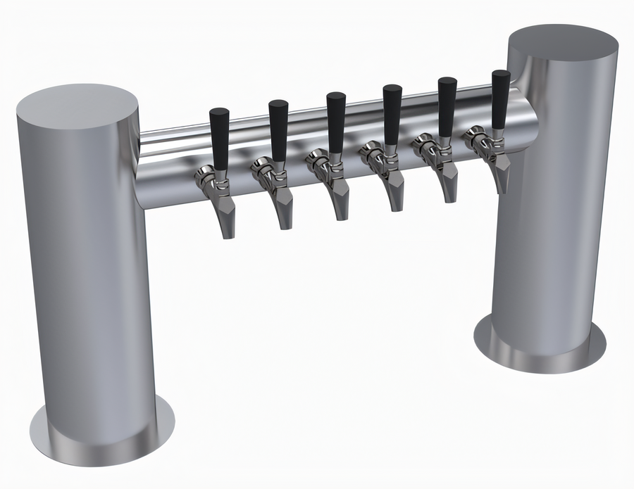Product image #1 for Krowne Max-H Style Countertop 6-Faucet Glycol-Cooled Beer Tower
