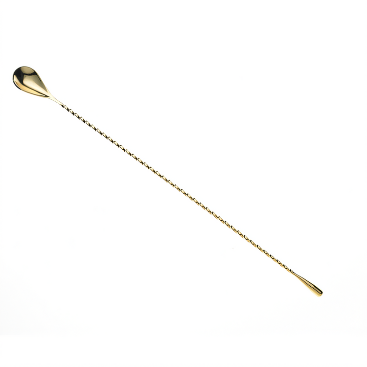 Product image #1 for Barfly Classic 15-3/4 Inch Gold-Plated Stainless Steel Bar Spoon with Weighted Teardrop End
