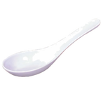 Thumbnail image #1 for Town Equipment 22801 Chinese Soup Spoon, 5-5/8 in, 1 oz Capacity, Melamine, White