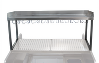 Advance Tabco 44-Inch Single Overshelf with Stemware Glass Rack for Prestige Pass-Thru Workstations